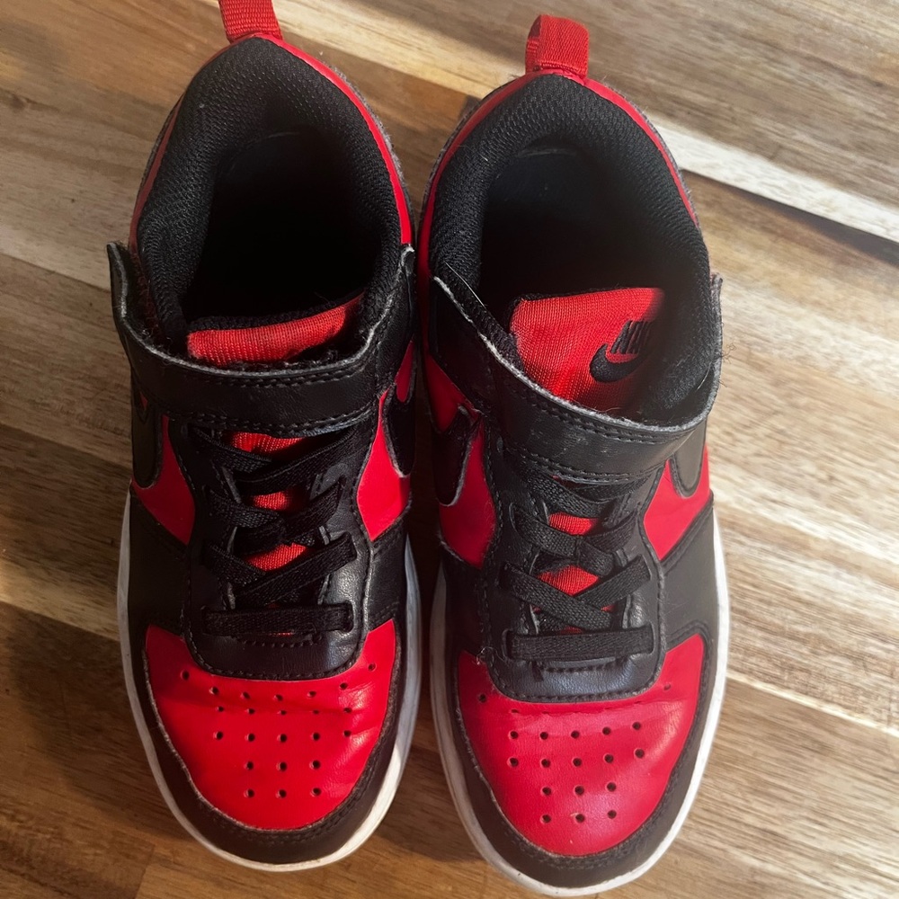 Red and Black Nike Court Borough Size 12C